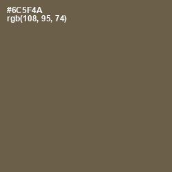 #6C5F4A - Tobacco Brown Color Image