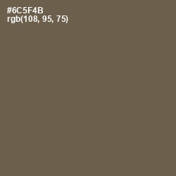 #6C5F4B - Tobacco Brown Color Image