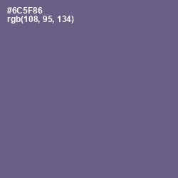 #6C5F86 - Butterfly Bush Color Image