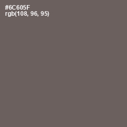 #6C605F - Soya Bean Color Image