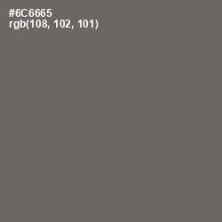 #6C6665 - Ironside Gray Color Image