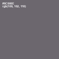 #6C666E - Dove Gray Color Image