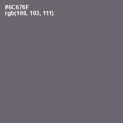 #6C676F - Dove Gray Color Image