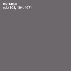 #6C686B - Dove Gray Color Image