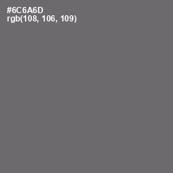 #6C6A6D - Dove Gray Color Image