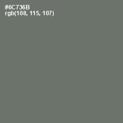 #6C736B - Dove Gray Color Image