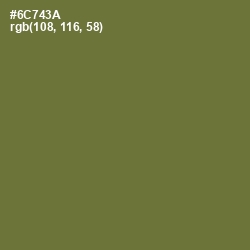 #6C743A - Yellow Metal Color Image