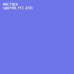 #6C75E9 - Moody Blue Color Image