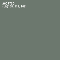 #6C776D - Dove Gray Color Image