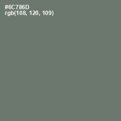 #6C786D - Dove Gray Color Image