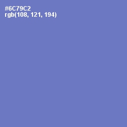 #6C79C2 - Blue Marguerite Color Image