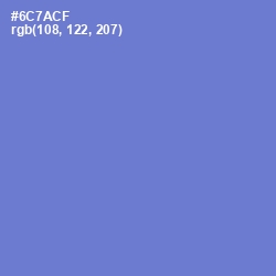 #6C7ACF - Moody Blue Color Image