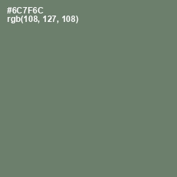 #6C7F6C - Limed Ash Color Image
