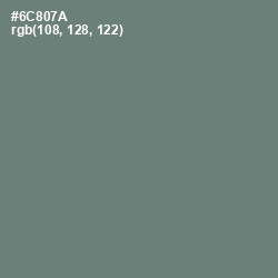 #6C807A - Viridian Green Color Image