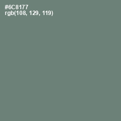 #6C8177 - Viridian Green Color Image