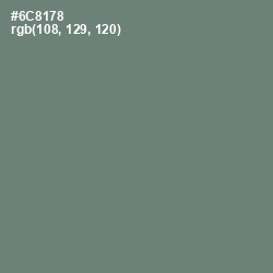 #6C8178 - Viridian Green Color Image