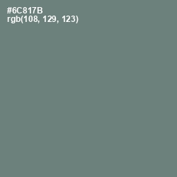 #6C817B - Viridian Green Color Image