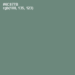 #6C877B - Viridian Green Color Image