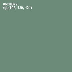#6C8B79 - Viridian Green Color Image