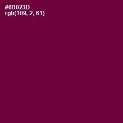 #6D023D - Tyrian Purple Color Image