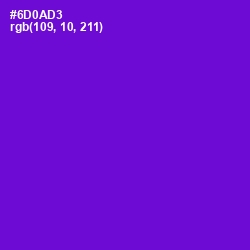 #6D0AD3 - Purple Heart Color Image
