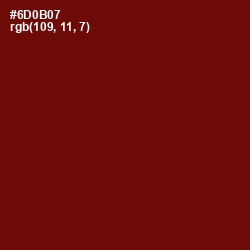 #6D0B07 - Red Oxide Color Image