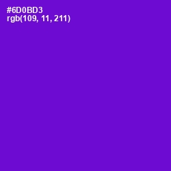 #6D0BD3 - Purple Heart Color Image