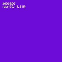 #6D0BD7 - Purple Heart Color Image