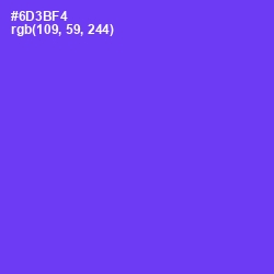 #6D3BF4 - Purple Heart Color Image