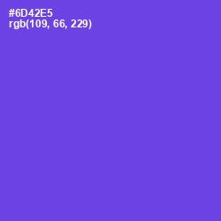 #6D42E5 - Fuchsia Blue Color Image