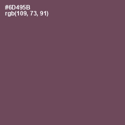 #6D495B - Eggplant Color Image