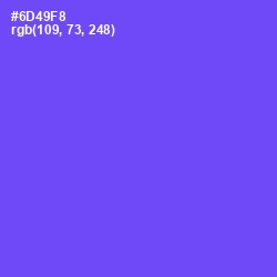 #6D49F8 - Fuchsia Blue Color Image