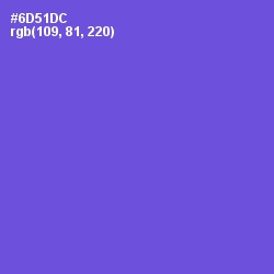 #6D51DC - Fuchsia Blue Color Image