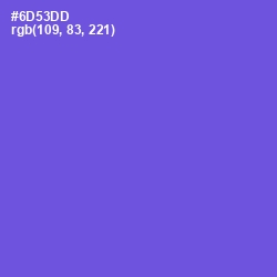 #6D53DD - Fuchsia Blue Color Image