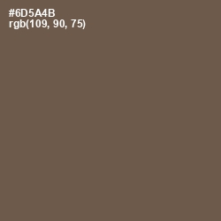 #6D5A4B - Tobacco Brown Color Image