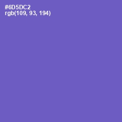 #6D5DC2 - Fuchsia Blue Color Image