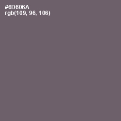 #6D606A - Ironside Gray Color Image