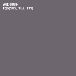 #6D666F - Dove Gray Color Image