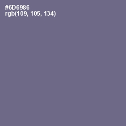 #6D6986 - Storm Gray Color Image