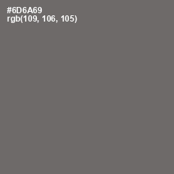#6D6A69 - Dove Gray Color Image