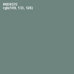 #6D857E - Viridian Green Color Image