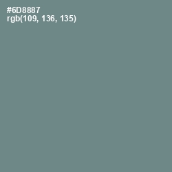 #6D8887 - Blue Smoke Color Image