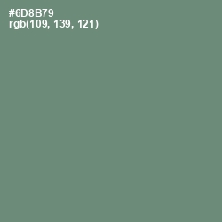 #6D8B79 - Viridian Green Color Image