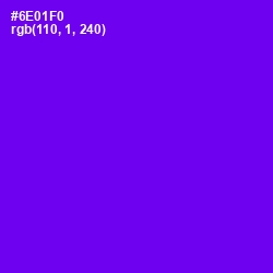 #6E01F0 - Purple Heart Color Image