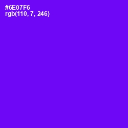 #6E07F6 - Purple Heart Color Image