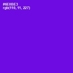 #6E0BE3 - Purple Heart Color Image