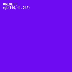 #6E0BF3 - Purple Heart Color Image