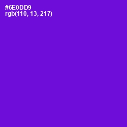 #6E0DD9 - Purple Heart Color Image