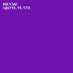 #6E13AF - Purple Color Image