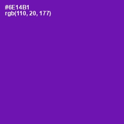 #6E14B1 - Purple Color Image